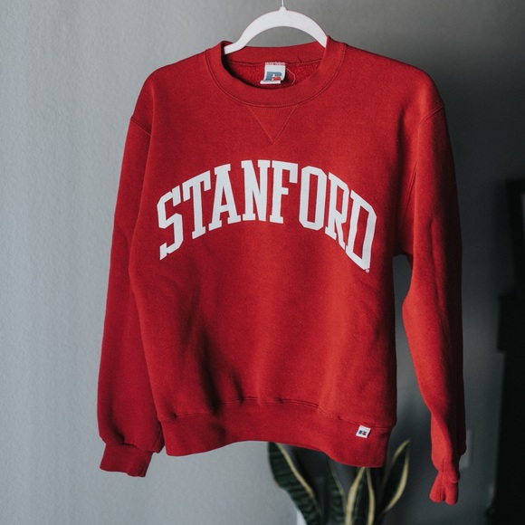 Vintage Red Stanford Pullover Sweatshirt - Picture 3 of 4